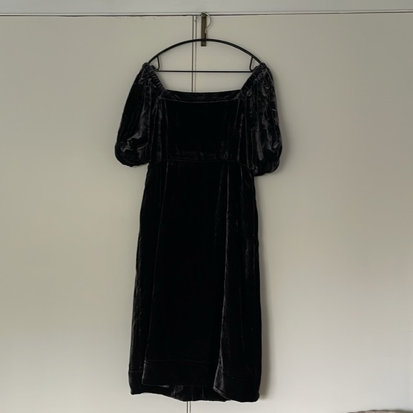 J crew NWNT Polyester Velvet Holiday Dress, Tag sz10 fit sz 8 - Picture 2 of 6